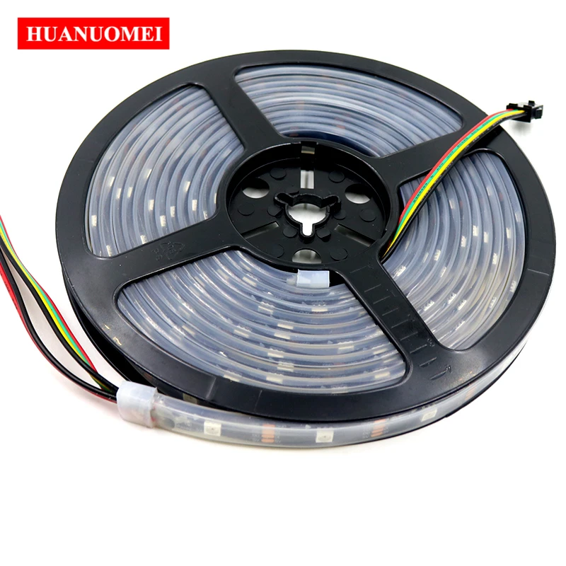 5V 30LEDs/M APA102 Pixel Neon LED Strip Lights TV Tape Flexible Black PCB 5050 SMD RGB Lamps Outdoor Decoration Waterproof IP67