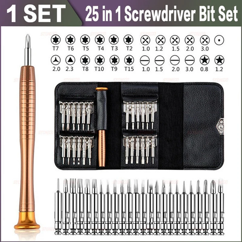 25 in 1 Torx Mini cacciavite di precisione Set magnetico cacciavite elettronico apertura strumenti di riparazione Kit per iPhone PC Camera Watch