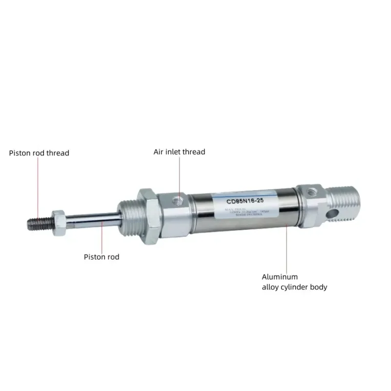 SMC Type ISO Standards CD85N Series CD85N/C85N8 10 12 16 20 25 Air Cylinder Standard Double Acting Single Rod Mini Cylinder