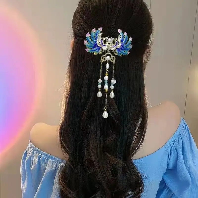 

Female 2026 New Headwear Hairpins Barrettes Butterfly Pearls Tassels Colorful Hair Clip for Women Headdress Hair Accessories