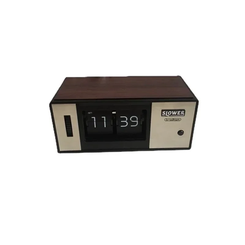 Simple Retro Page Table Digital Clock Night LED Creativity Small Box Design Decor Clock Desktop Living Room