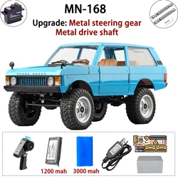Coche todoterreno teledirigido MN168, escala 1:12, versión RTR, modelo MN, 2,4G, 4WD, 280, Motor proporcional, regalos para niños