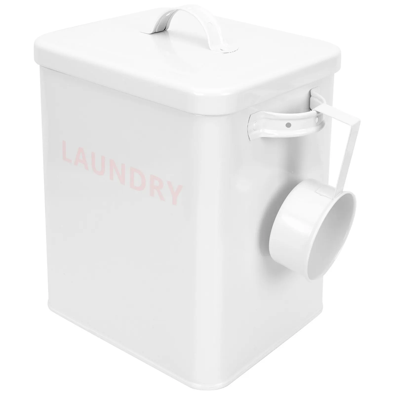 

Sturdy Iron Sheet Laundry Powder Container with Comfortable Handle Heavy Duty Storage Bucket for Laundry Room Detergent