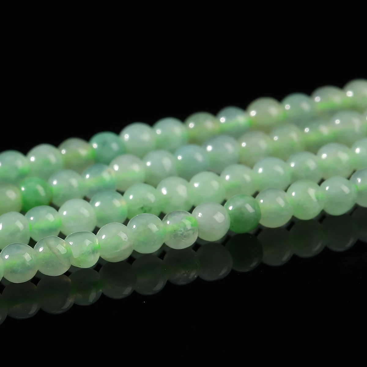 3 مللي متر الحجر الطبيعي مختلط اللون الزمرد الجاديت الخرز فاصل فضفاض الأحجار الكريمة حبة لصنع المجوهرات سوار ذاتي الصنع إكسسوارات عقد