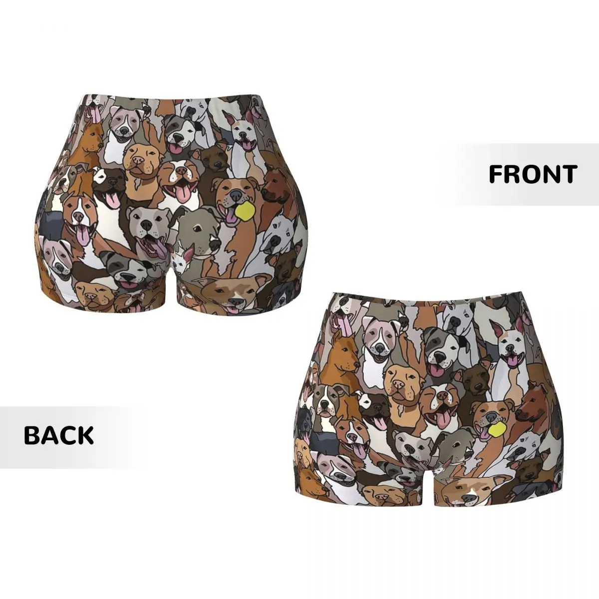 Personalizado Pitbull Dog Padrão Todos os Mutts Yoga Shorts Mulheres Ginásio Treino Correndo Atlético Voleibol Biker Shorts