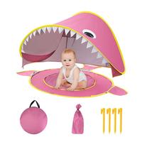 Beach Tent For Kids Cartoon Beach Play Tent UV Protection Built-In Small Pool Portable Sun Shelter Foldable Baby Outside