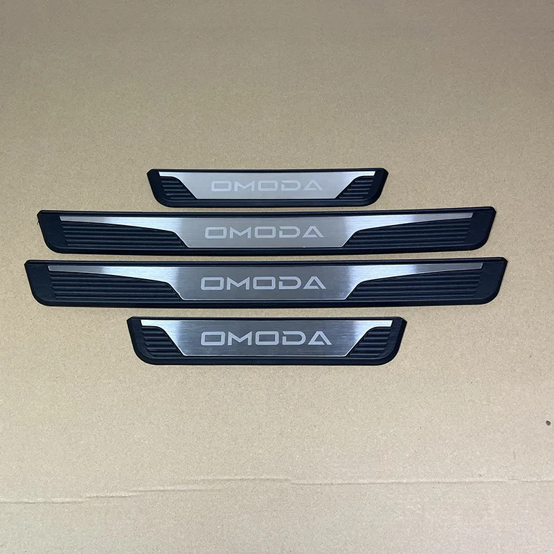 For Omoda 5 Omoda C5 E5 SHS 2027 2026 2025 2024-2022 Door Sill Plate Stainless Steel Car Side Step 3d Sticker Interior Auto Part