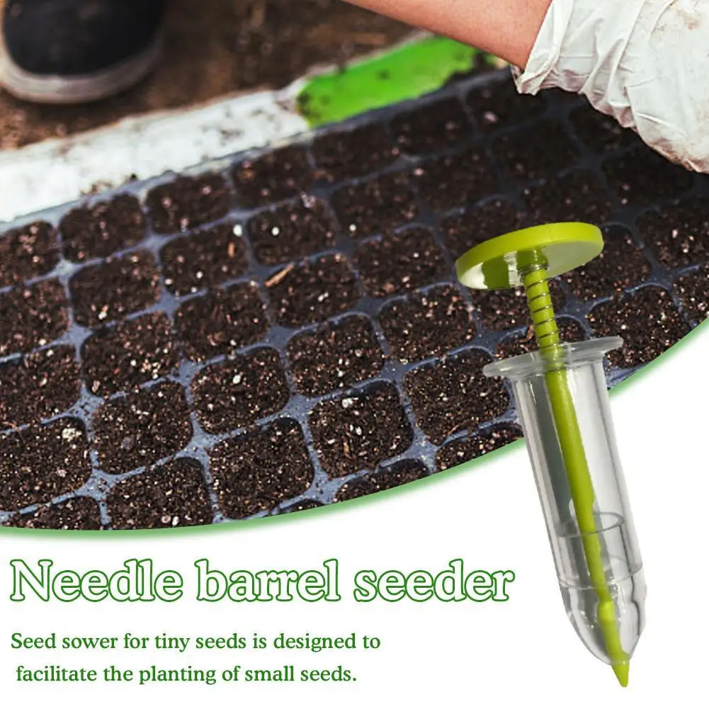 Syringe Seeder Mini Seed Sowing Dispenser Garden Precision Seeding Fertilizing Planter Manual Sower Flower Bed Gardening Tools