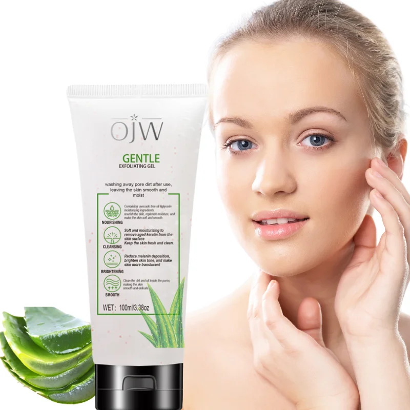 100ml Face Exfoliating Gel Deep Cleaning Repair Body Whitening Facial Scrub Unisex Aloe Vera Peeling Gel  Moisturizer Skin Care