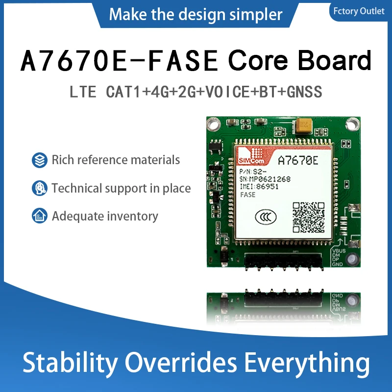 SIMCOM A7670 A7670E A7670E-FASE Development Core Board CAT1 LTE 4G 2G GNSS Voice Module Function Board Europe/Middle East/Africa
