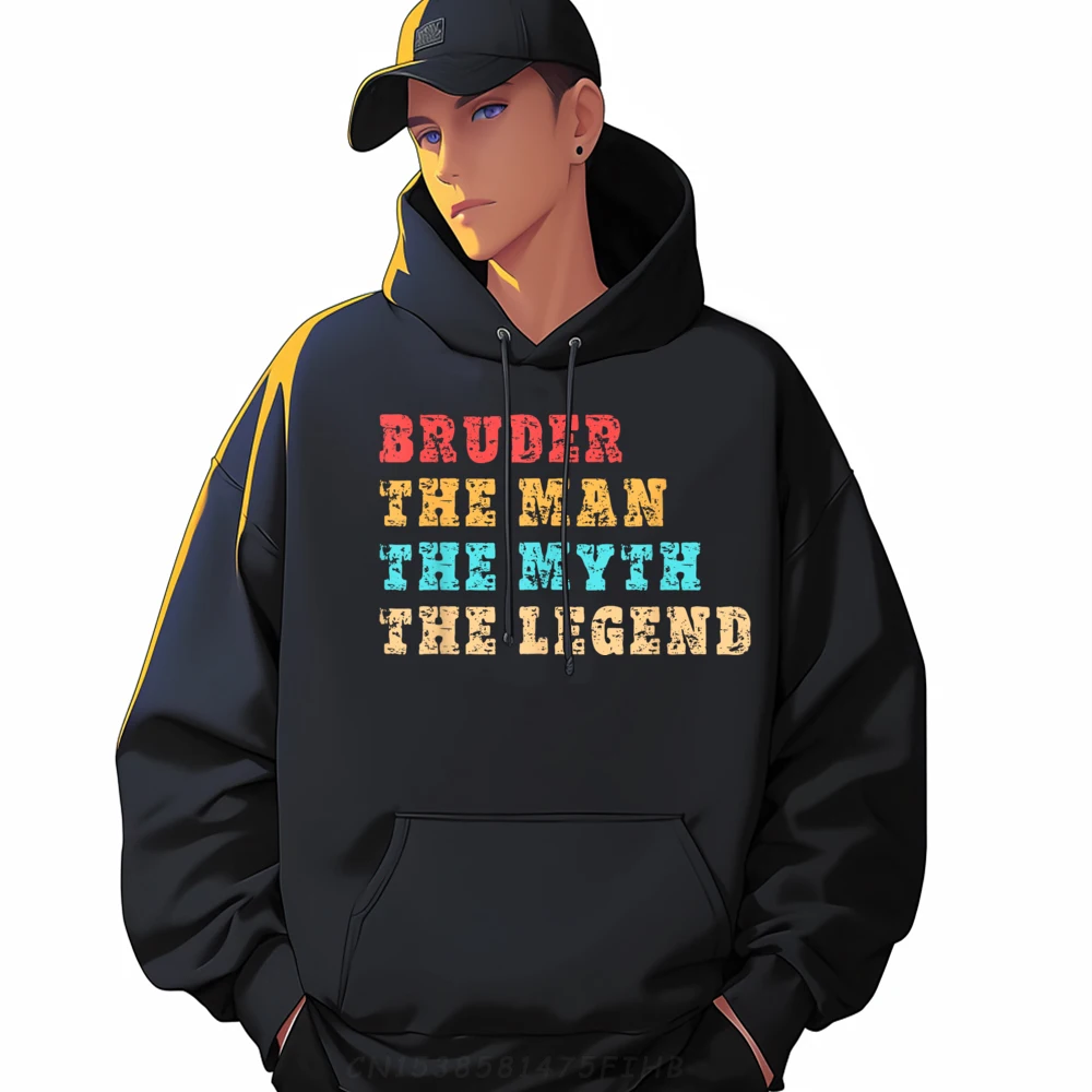 

Bruder The Man The Myth Casual Sweatshirt Long Sleeve Husband Father Day Round Neck Hoodies Casual Hoodies Loose