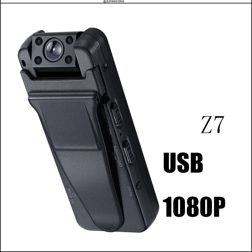 

Back Clip 1080P HD USB Camera Night Vision Motion Detection ONE-KEY Record Photo Portable Mini USBCam