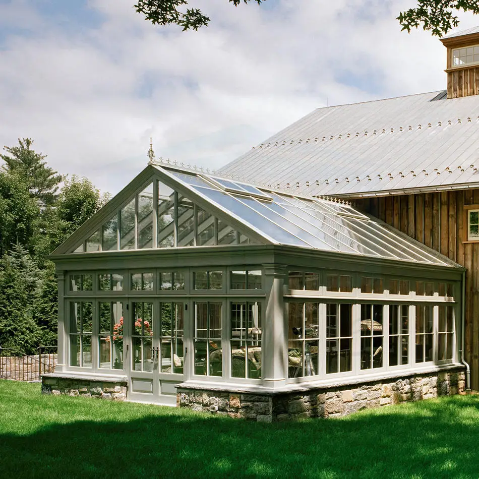 Outdoor Glass House Customized Winter Garden Free Standing Sunroom