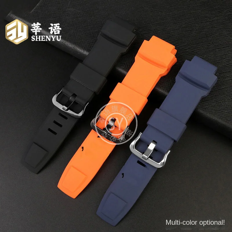 Shenyu Watchband For Casio PROTREK mountaineering series PRG 260 PRG-270/550/250 PRW-3500/2500/5100 silicone strap accessories