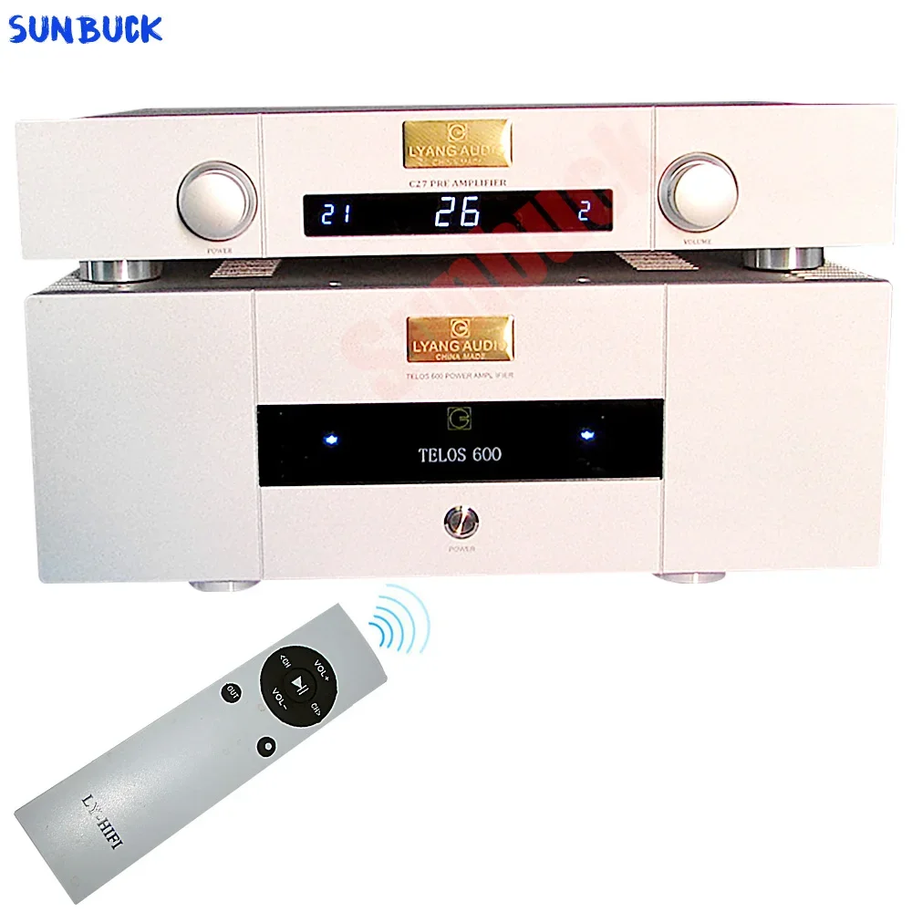 Field tube differential balance Bluetooth 5.0 remote control Preamp 350W 2.0 TELOS600 hifi Preamplifier Rear Power Amplifier