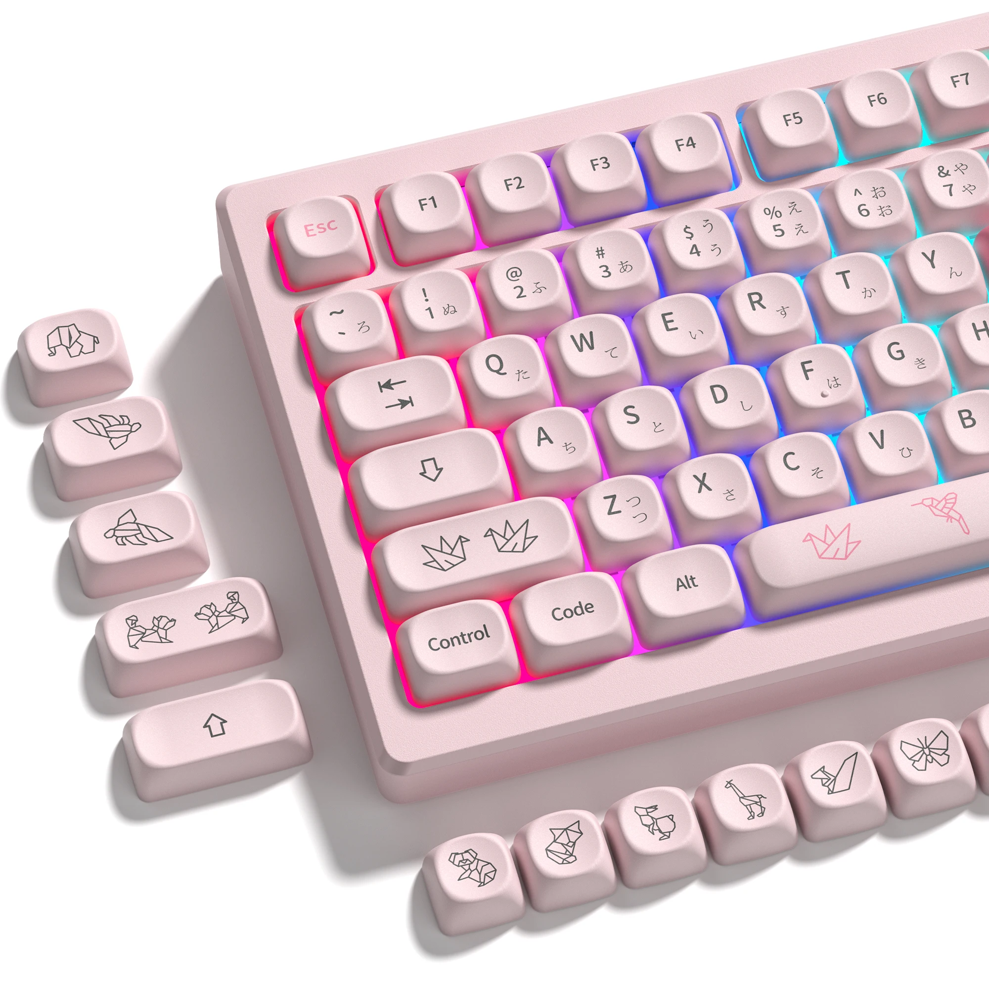 

132 клавиши любящее сердце, сублимационные колпачки для клавиш из ПБТ, профиль MOA, колпачки для клавиш для переключателей Cherry MX, механическая игровая клавиатура