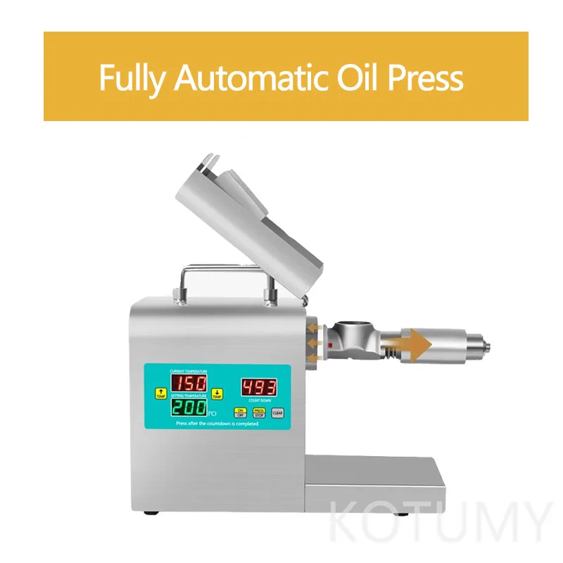 

Household Oil Press Small Stainless Steel Oil Press Oil Extraction Machine Hot And Cold Domestic Oil Press Low Noise 820W