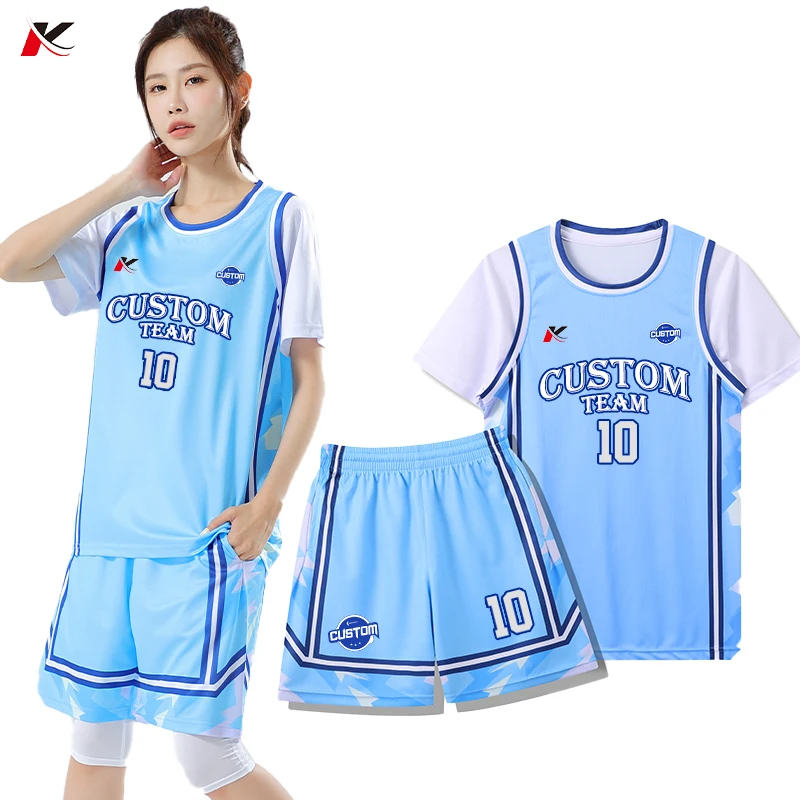 

Custom Women Quick Dry Basketball Jersey Suit Youth Girl Basketball Shirt Sportswear Team Training Uniform Basketball Jersey 281