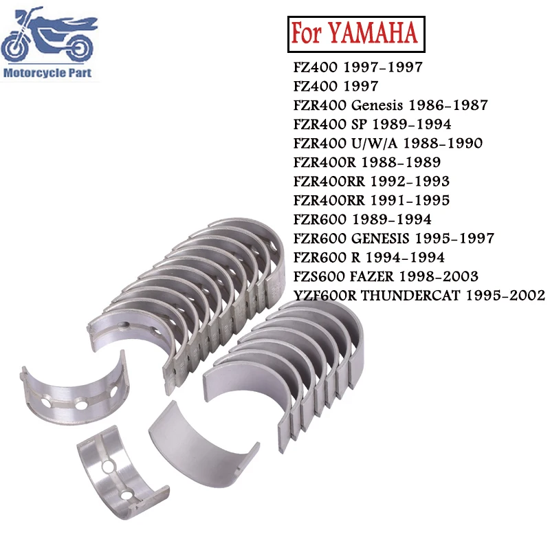 

Motorcycle Connecting Rod and Crankshaft Bearing Kit for Yamaha YZF600R FZ400 FZR400 FZR400R FZR400RR 91-95 FZS600 FZR600 FAZER