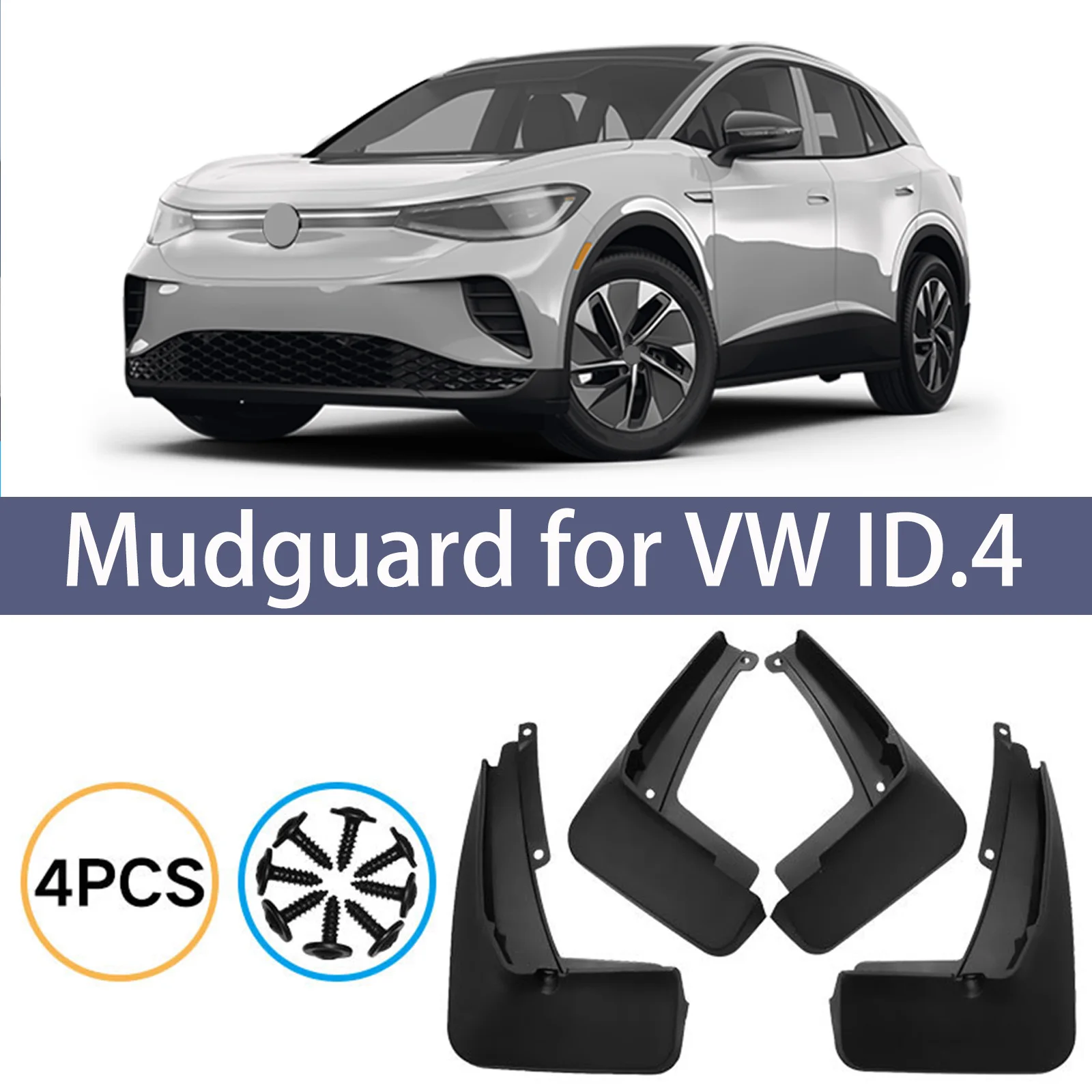 

Car Mud Flaps for VW ID.4 ID4 Mudguard Splash Guards Fender Front Rear Mudflaps Exterior Accessories 4PCS