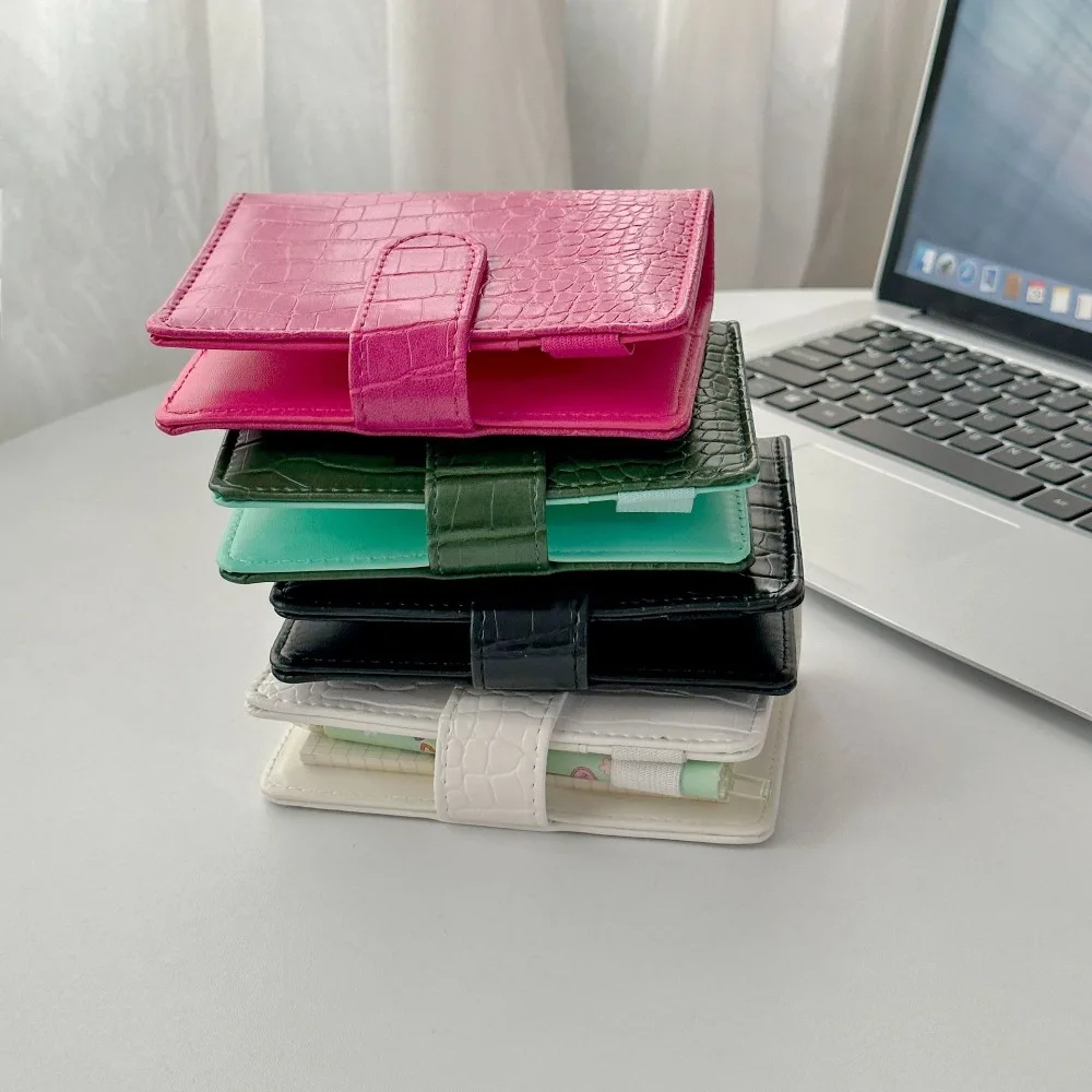 Portable A7 Binder Notebook Cover Crocodile Pattern School Stationery Diary Agenda Planner Paper Cover DIY Notebook Shell Gift