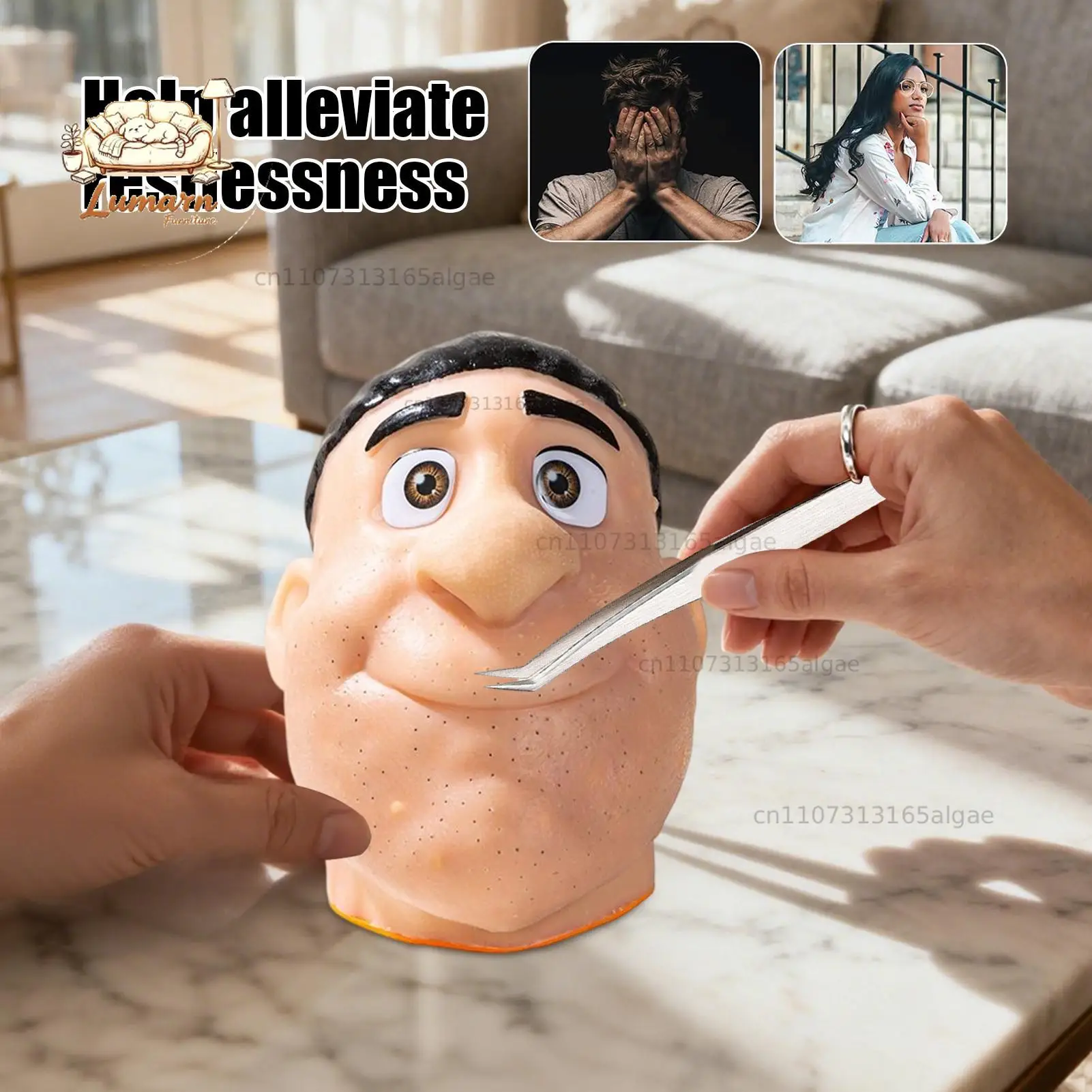 Realistic Pimple Popping Fidget Toy Face Silicone Toy Sensory Activities Funny Realistic Silicone Face Blackhead Pimple Pop Toy