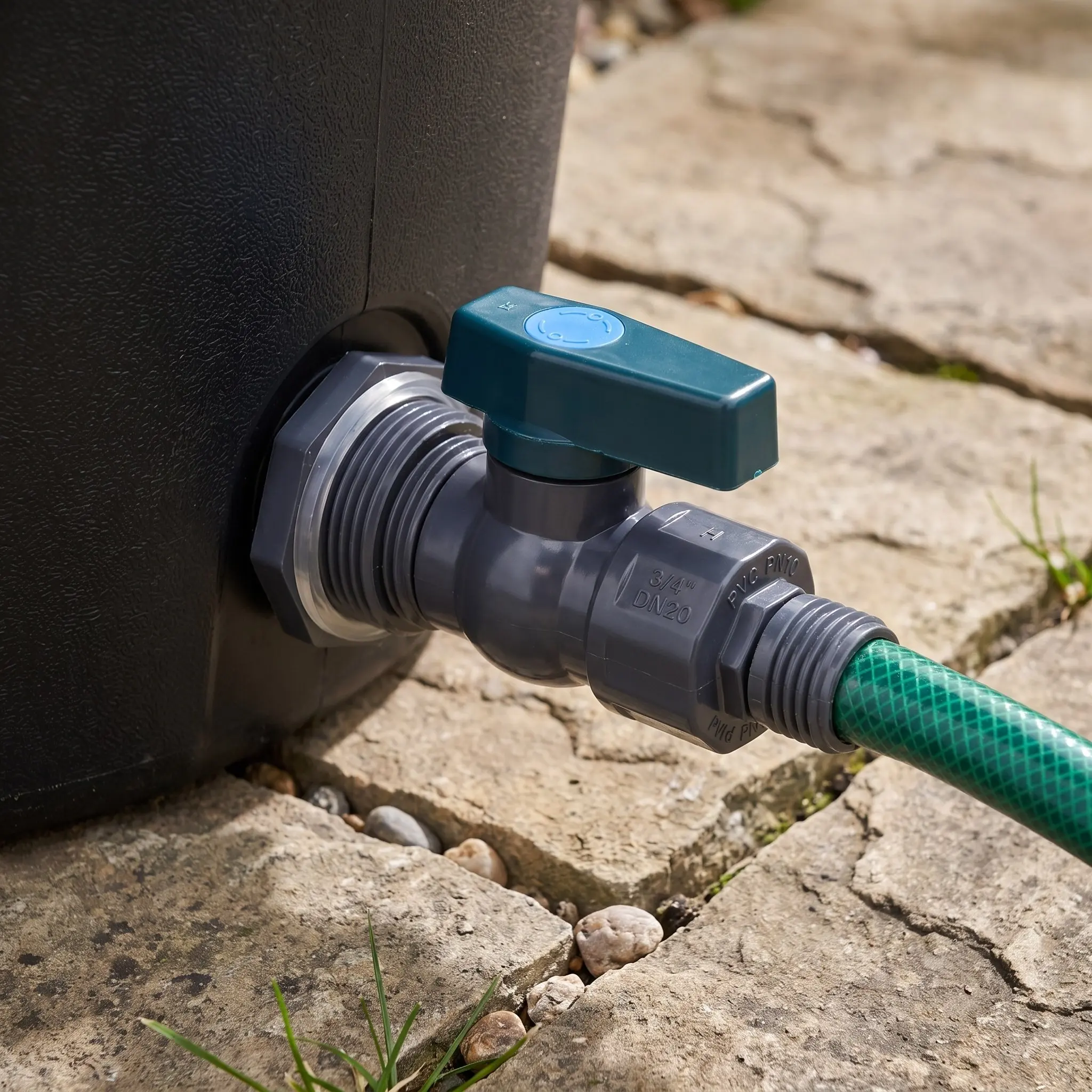 Rainwater Collection Diverter Valve Kit Leakproof Bulkhead Tank Fitting Barrel Spigot Adjustable Flow Hose