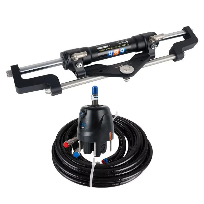 

【2025】Marine Hydraulic Steering System Outboard Boat Hydraulic Steering Kit For 90HP 150HP 300HP Fishing Boat Yacht