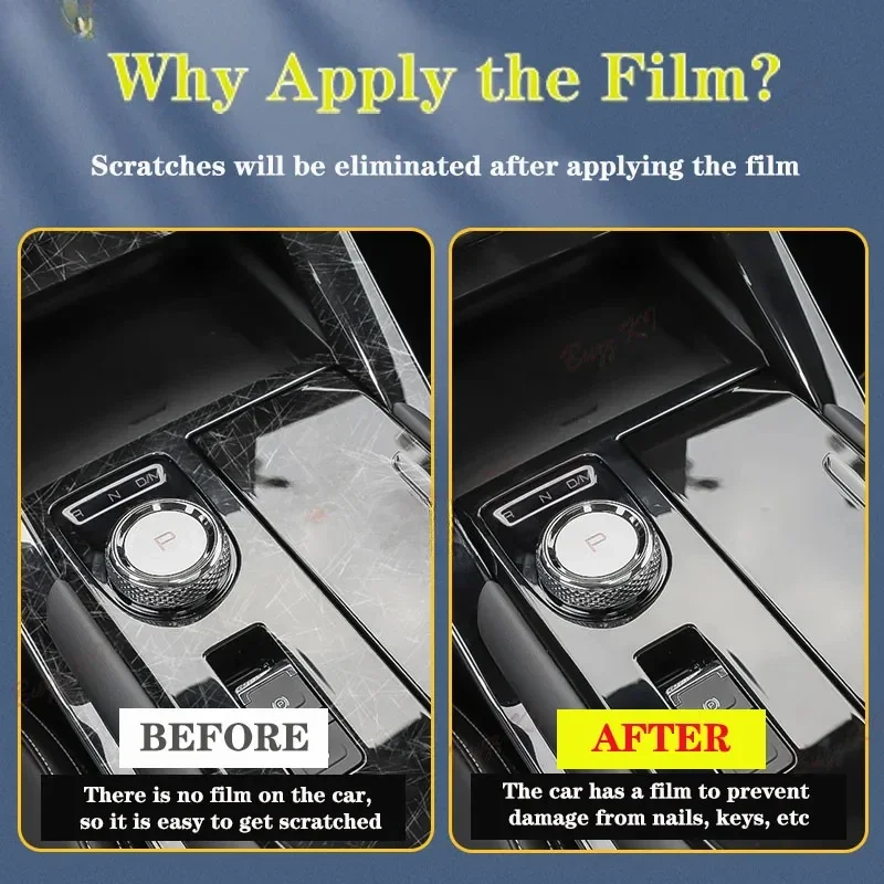 لسيارات BMW 5 Series i5 G60 2024 وحدة التحكم المركزية الداخلية طبقة رقيقة واقية واضحة من البولي يوريثان PPF ملحقات السيارة المضادة للخدش مجموعة تجديد