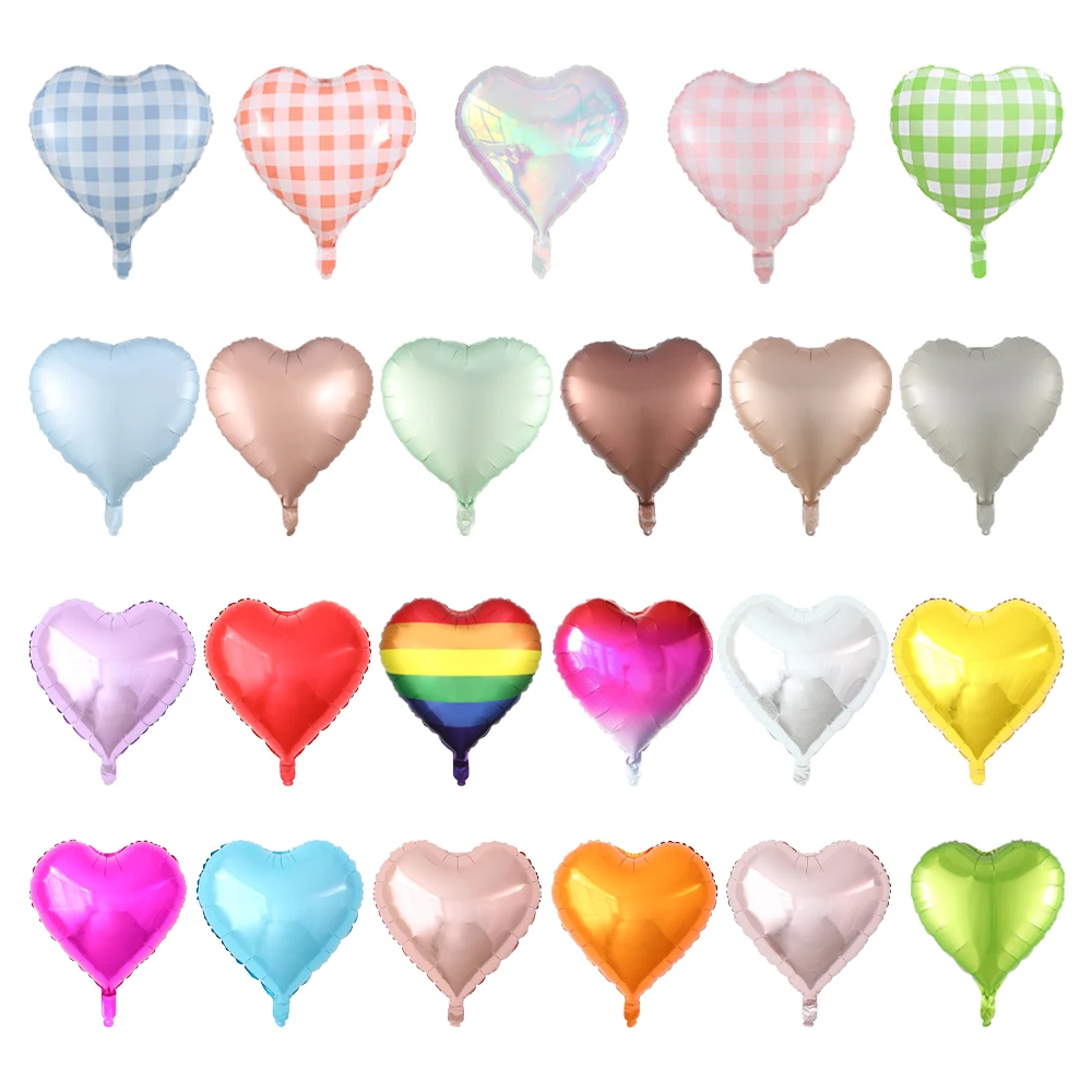 

10Pcs 18in Red Rose Gold Love Heart Shaped Foil Balloons Valentine's Day Wedding Engagement 18th Birthday Party Balloon Supplies