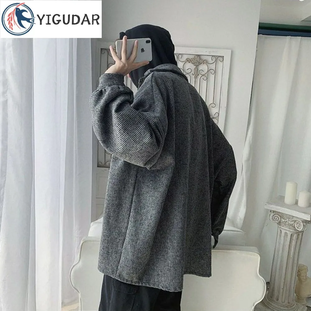 

2023 Autumn and Winter New Casual Shirt Men's Loose Korean Fashion Corduroy Shirt Coat Men's Coat Jacket Men Clothing Shirt