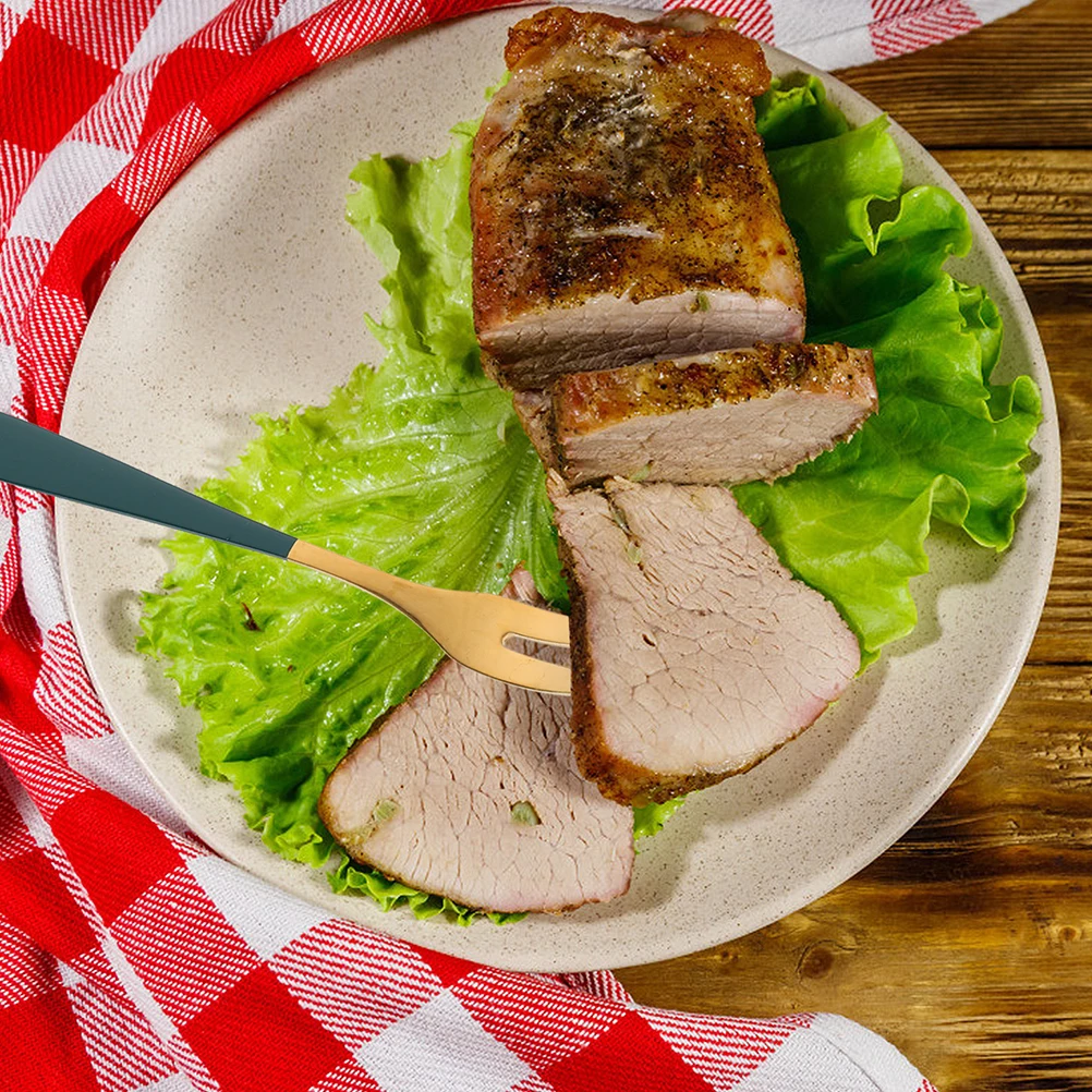 

5Pcs Stainless Steel Dessert Forks Sturdy Mini Cake Forks Polished No Burrs Appetizer Fruit Snack Food Tableware