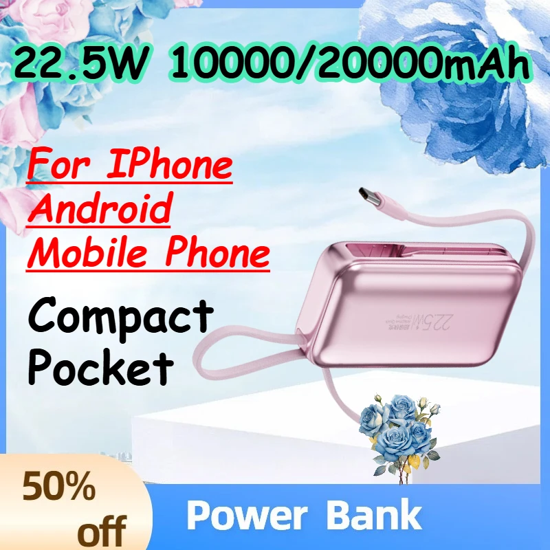 

(CCC)22.5W 10000/20000mAh Compact Pocket Power Bank for IPhone Android Mobile Phone Compact Mobile PowerBank