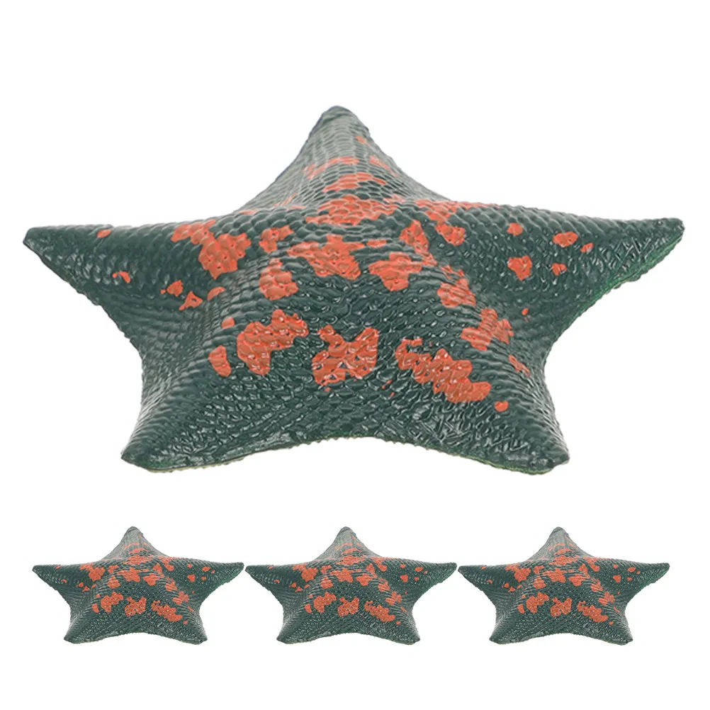 

Набор из 4 реалистичных фигурок морских животных: ПВХ-украшения в виде морских звезд для дома, свадьбы, рабочего стола, поделок, декора в природном и прибрежном стиле