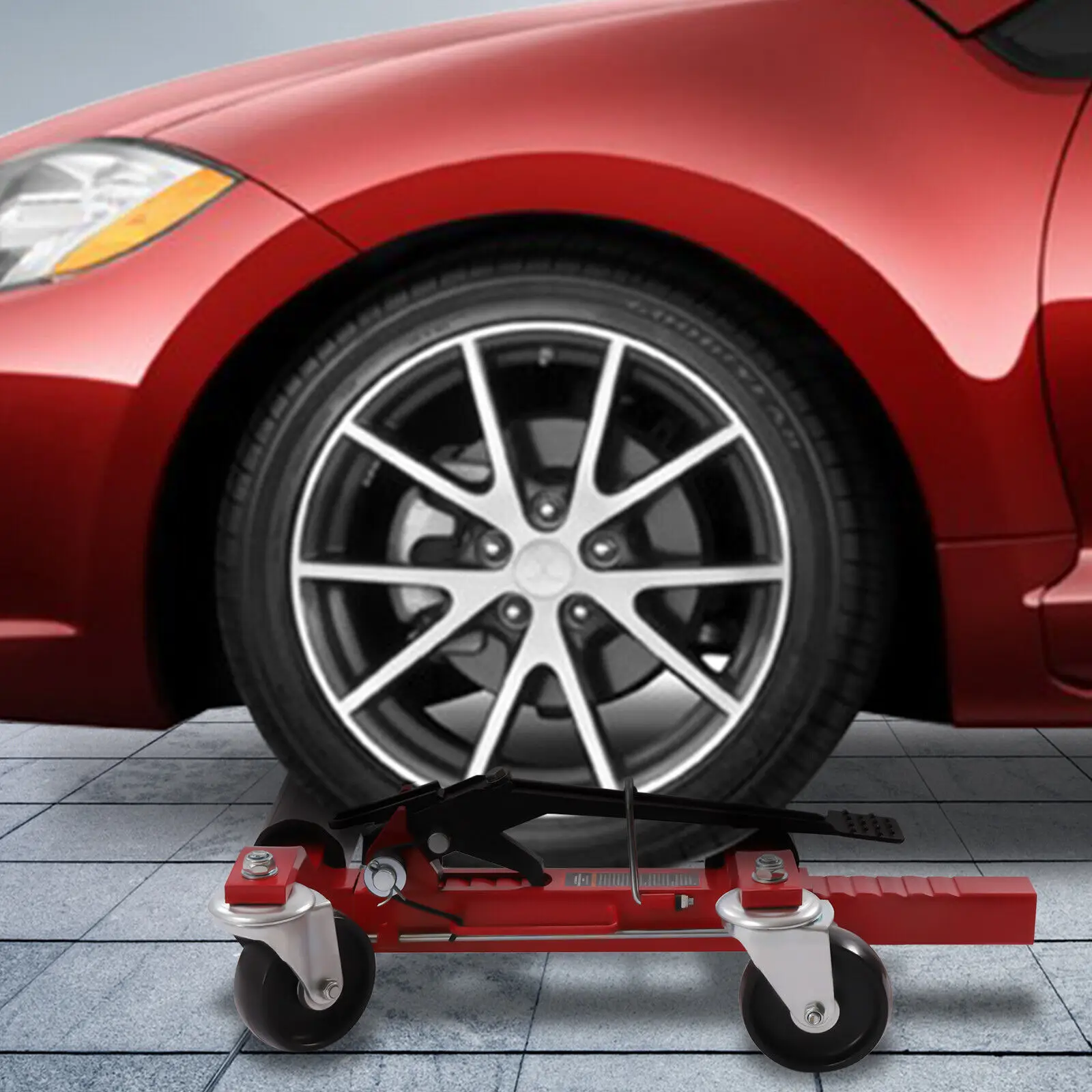 

Truck Car Wheel Moving Dolly 1500lbs Ratchet Type Auto Tire Lift Car Wheel Dolly