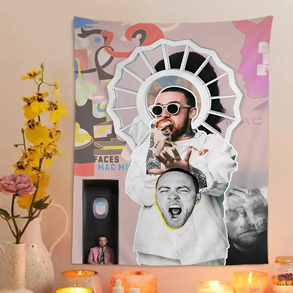 American Singer Album M-Mac Miller DIY Wall Tapestry For Living Room Home Dorm Decor Wall Art Decor