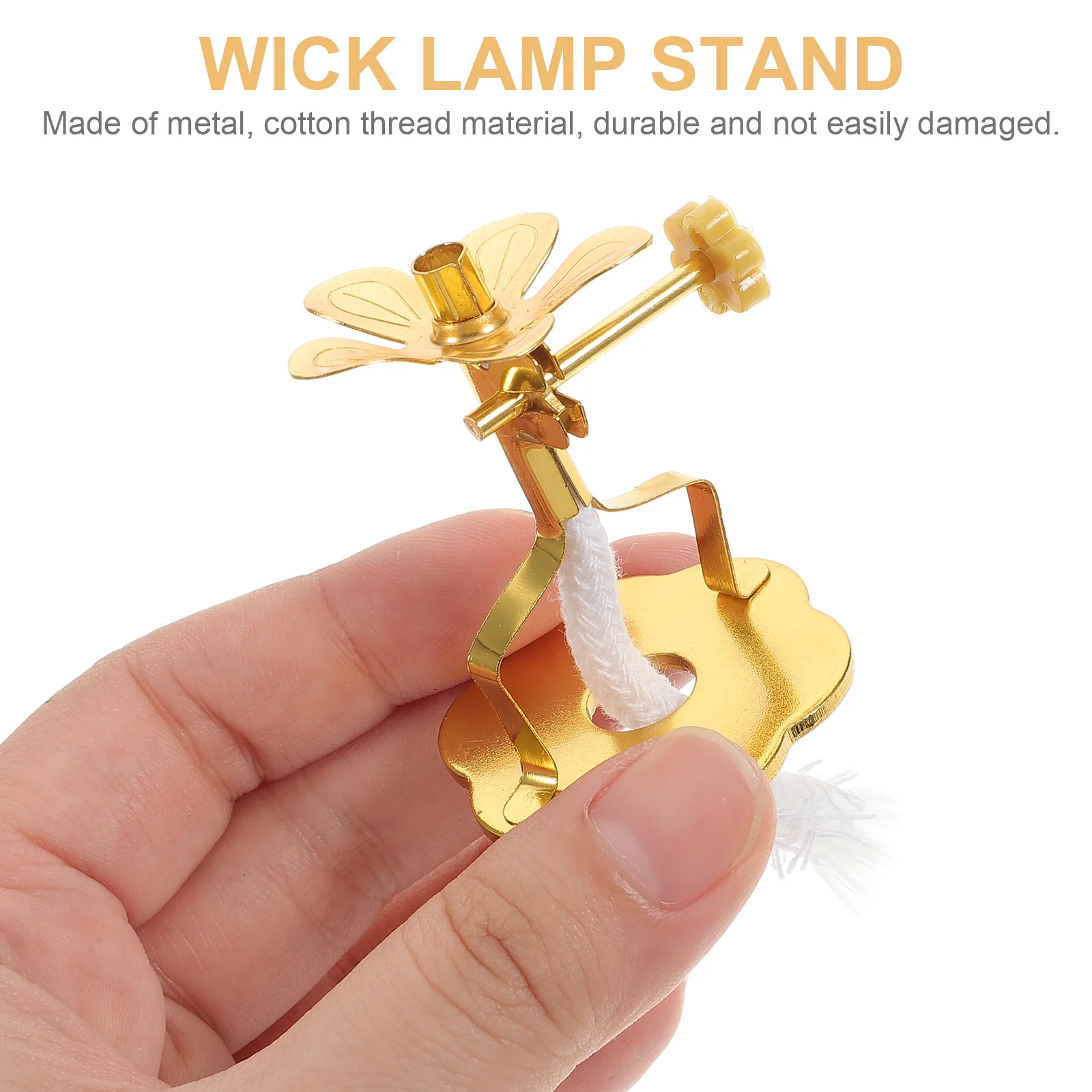 

2pcs Butter Lamp Wick Holder Wick Lamp Stand Buddha Supplies Fotang Products Oil Lamp Core Dimmable Wick Frame