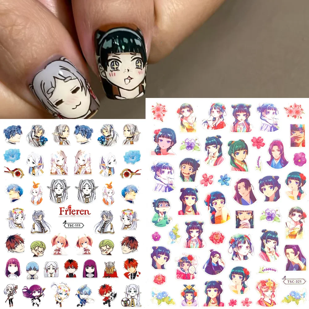 

TSC-321 TSC-509 Cartoon anime pharmacist little girl The Princess in Hell DIY 3D Back glue Nail Art Stickers