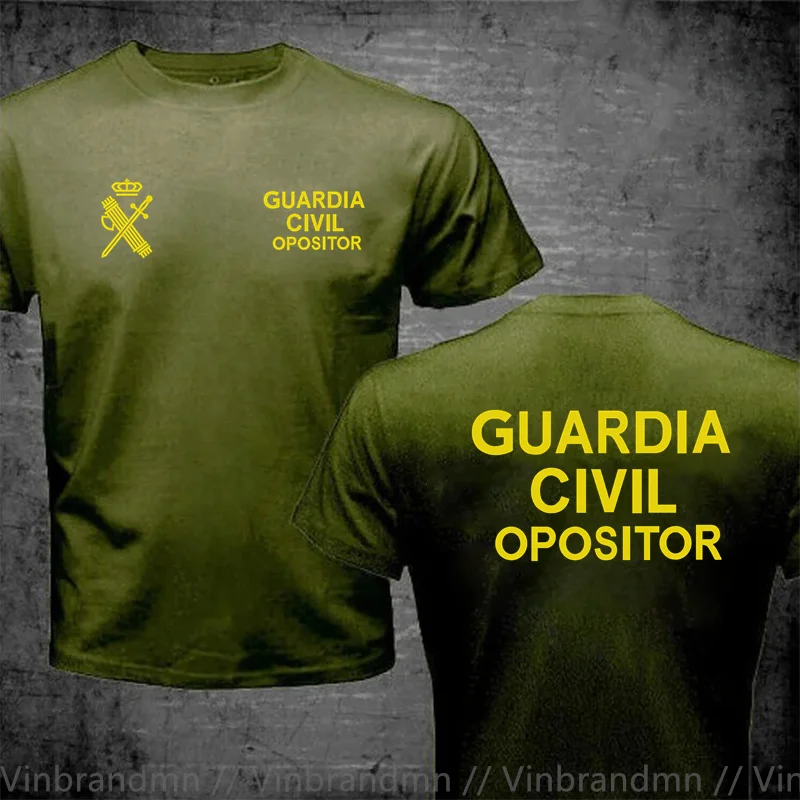 Spanish Oppositor Civil Guard T-Shirt Fashion Men Women Unisex Summer Daily Short Sleeve Casual 100% Cotton T Shirt Size S-6XL