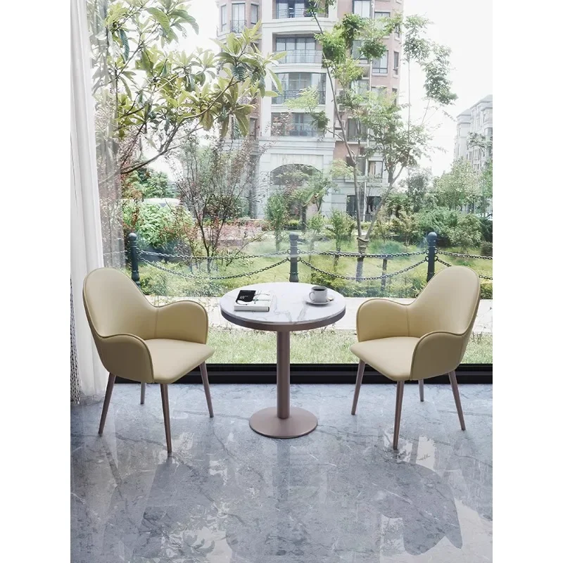 Balcony Reception Table and Chair Small Round Table and Chair Rest Area Leisure Meeting Table and Chair Combination Apartment Sm