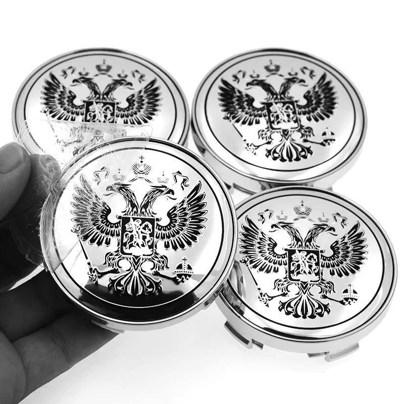 4PCS 56MM 60MM Russian National Eagle Emblem Wheel Center Hub Cap Car Rims Dust-proof Cover Hubcaps Sticker