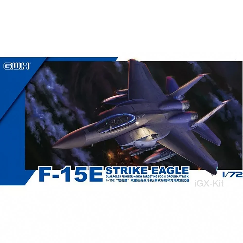 GWH L7209 1/72 Scale  US F15E F-15E Strike Eagle Fighter Jet Aircraft Hobby Craft Toy Plastic Model Building Kit