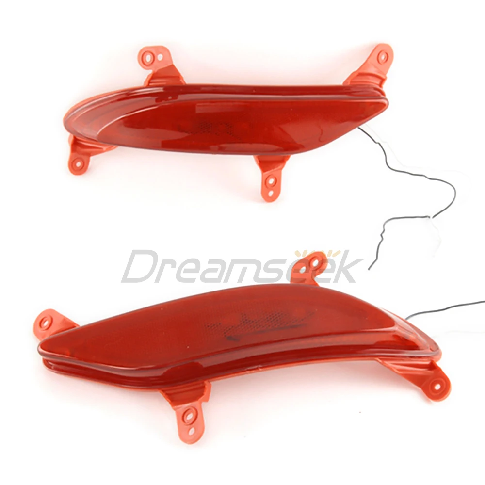 2Pcs LED Reflector Rear Bumper Tail Light for Hyundai Santa Fe Sport 2013 2014 2015 2016 Driving Fog Lamp Taillight Left + Right