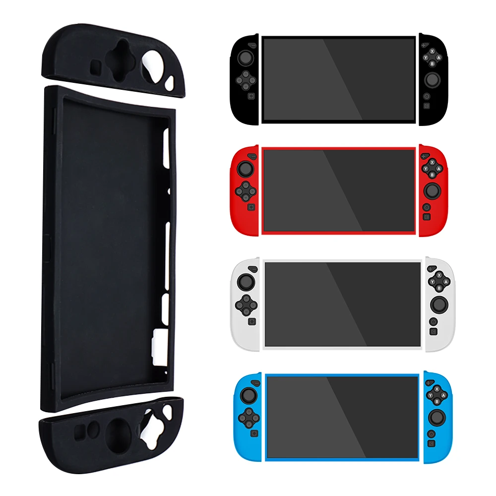 

Split Soft Silicone Cover Rubber Case Protective Skin Protection Shell Rubber Case for N Switch 2 2025 NS2 Game Console