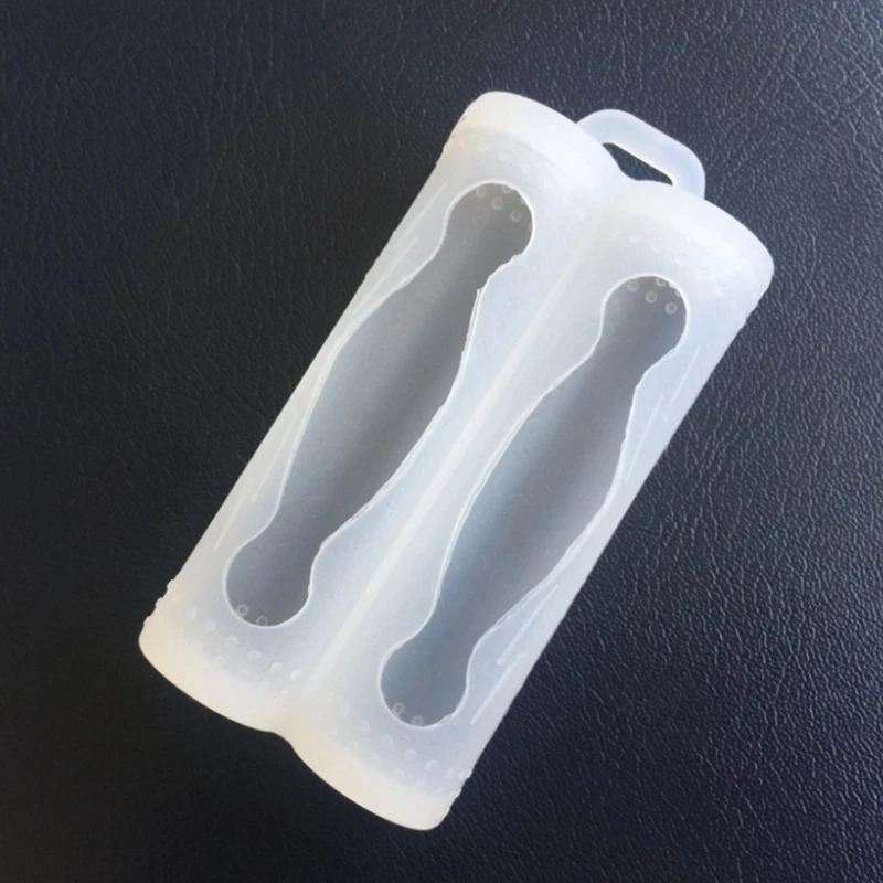 2 Slots Battery Storage Protective Silicone Sleeve Cover Contaiiner for 18650 Battery