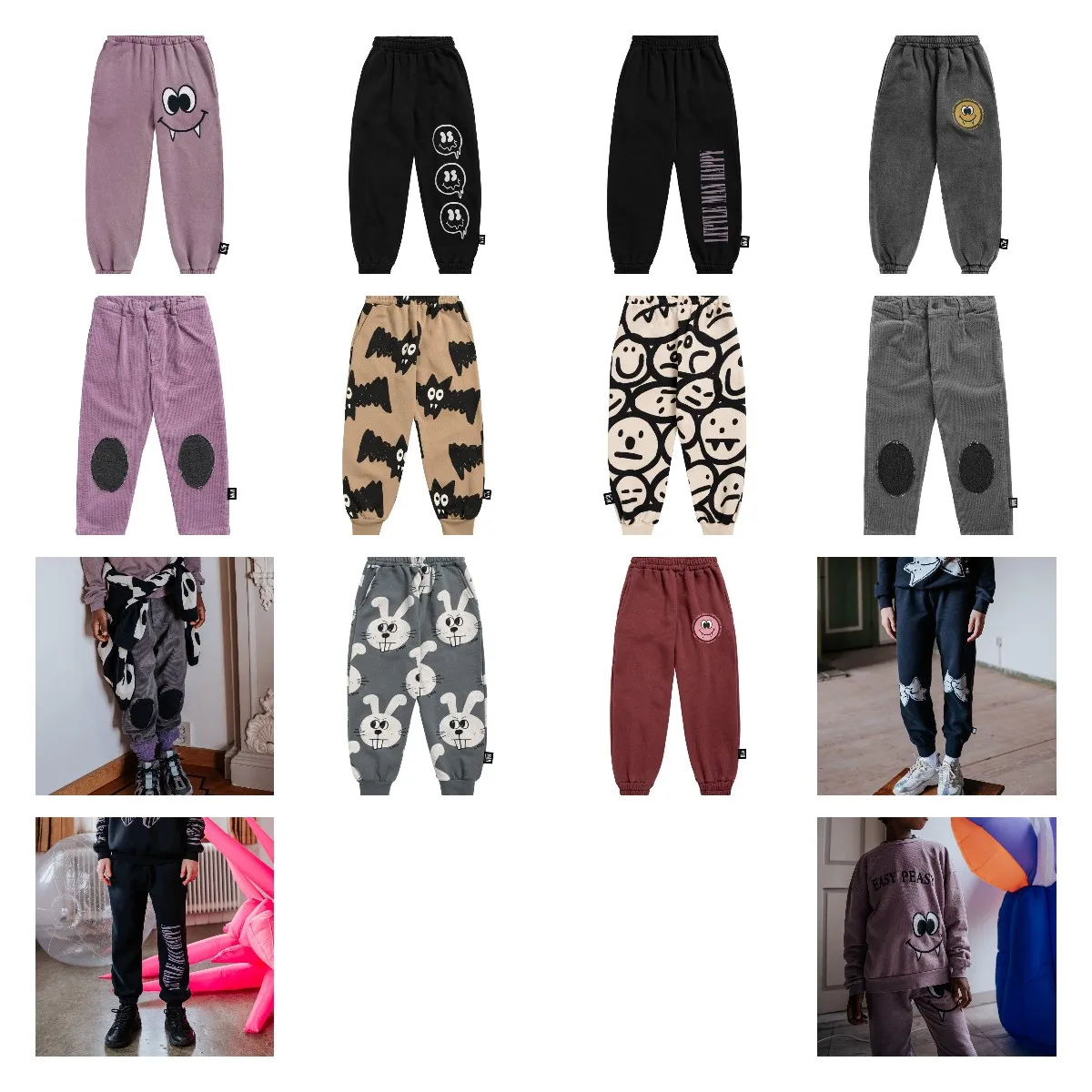 

OUYANG&IVAN Children's Pants AW 24LMH Boy and Girl Cartoon Printed Pants Cotton Casual Trousers