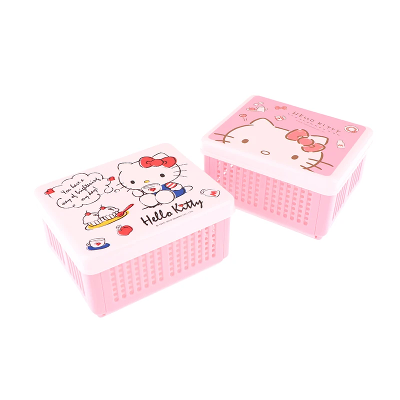 Sanrio Hello Kitty Multipurpose Folding Storage Box Cartoon Desktop Miscellaneous Cosmetics Sorting Box Girl Birthdaty Gifts