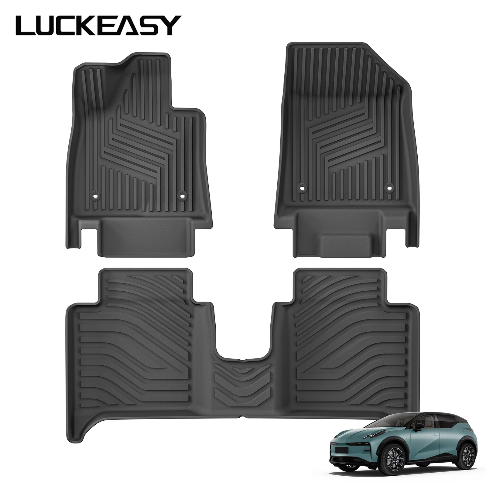 LUCKEASY für ZEEKR X 2025 5-Sitzer Auto-Fußmatten Schutzmatte Zubehör Fußpolster Kofferraummatte Nur für Linkslenker geeignet