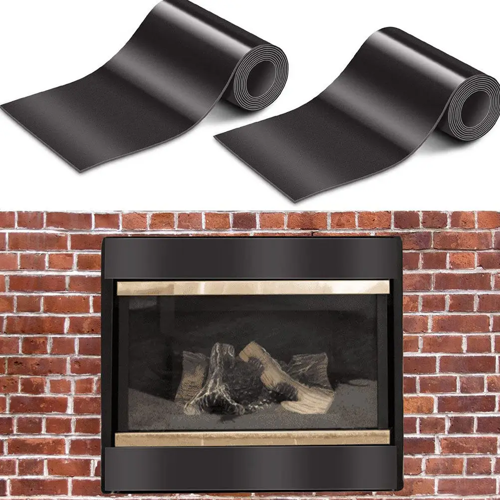 2Pcs Magnetic Fireplace Draft Stopper Indoor Vent Cover Block Unwanted Air Flow Seasonal Insulation Rubber