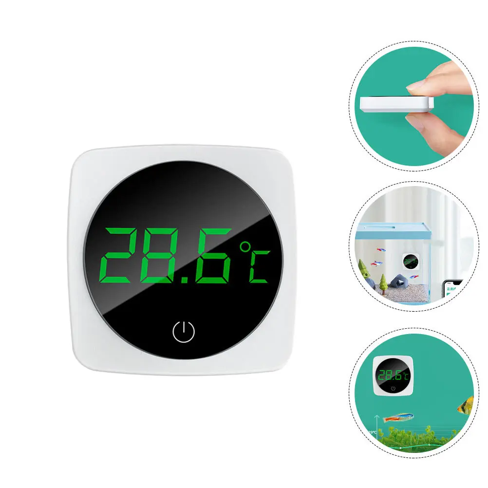 

1Pcs Aquarium Water Thermometer Electronic Display Temperature Measure Small Size 0.1 Degree Accuracy Stick on Fish Tank Supply